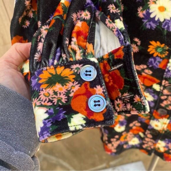 STAUD Chandler Velvet Dress Black Floral XS - Picture 9 of 15